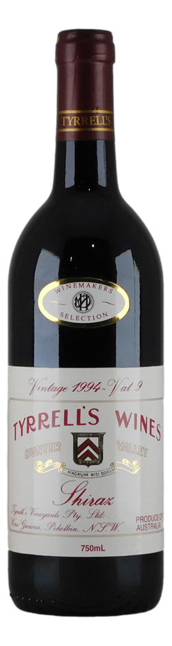 Tyrrell's Winemakers Selection Vat 9 Shiraz 1994 (1x 750mL), Hunter Valley.