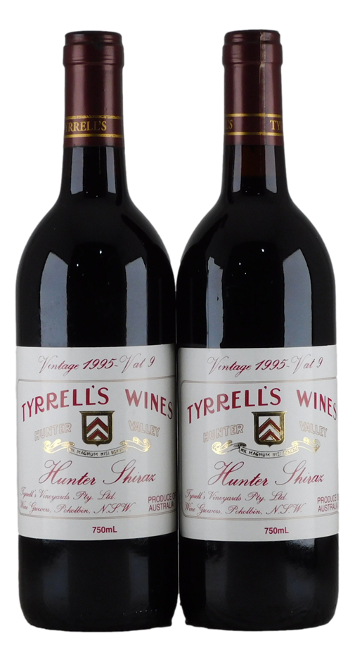 Tyrrell's Vat 9 Hunter Shiraz 1995 (2x 750mL), Hunter Valley.