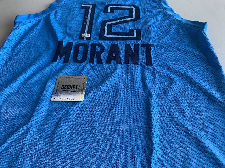 Ja Morant signed Jersey - Memphis Grizzlies - Beckett COA
