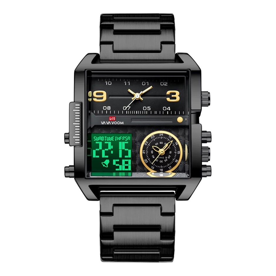 Men's Sport Digital Multifunction Chronograph Watch, Black