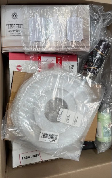 Assorted Box of Kitchenware/Homeware Items.  NB: Items may not be in origin