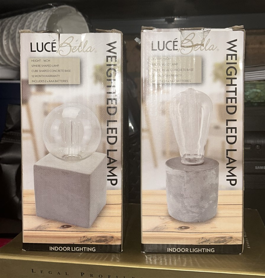 2x Weighted LED Lamps