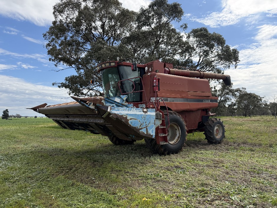 Circa 1997 Case 2188 Axial Flow Combine with Shelbourne Reynolds SR6000 20 