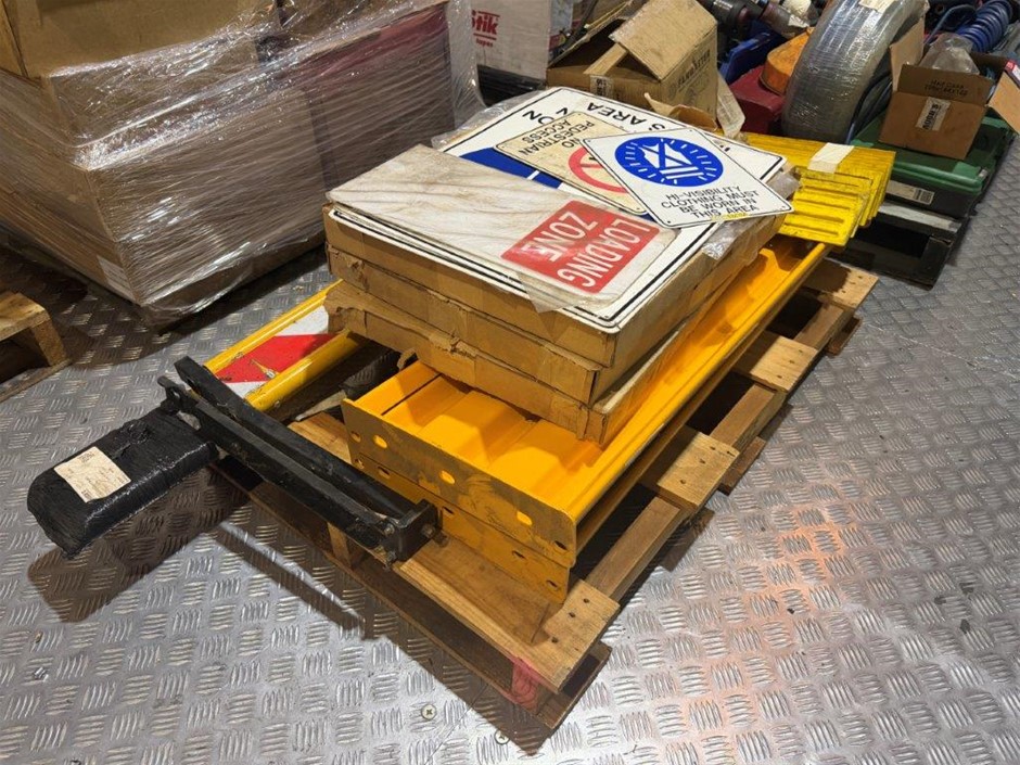 Pallet Comprising Assorted Safety Equipment Signs & Barriers