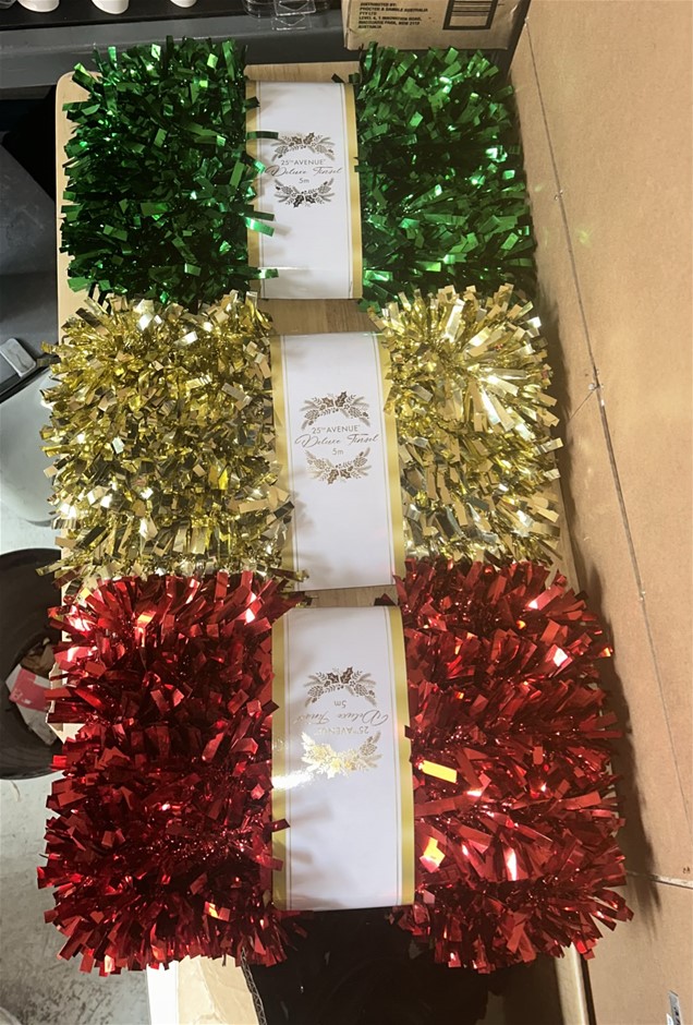 3x 25th Avenue Deluxe Tinsel (5m)