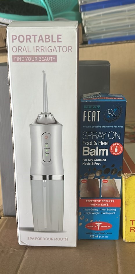 2x Items (1x Portable Oral Irrigator, 1x Spray On Foot & Heel Balm)