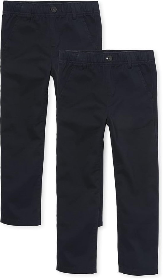2pk x THE CHILDREN'S PLACE Boys Stretch Chino Pants, Size 20 Husky, Tidal,