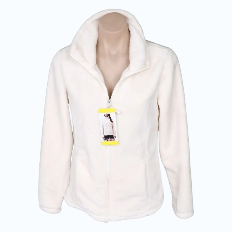 32DEGREES Women's Faux Fur Jacket, Size M, Cream.