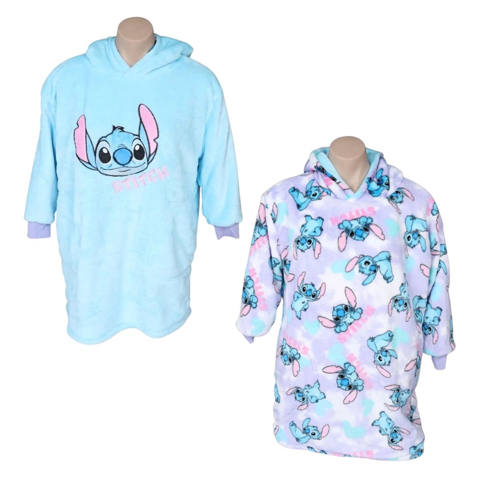 DISNEY Kids' Reversible Snoodie, Size 4/6, Light Blue (Stitch).