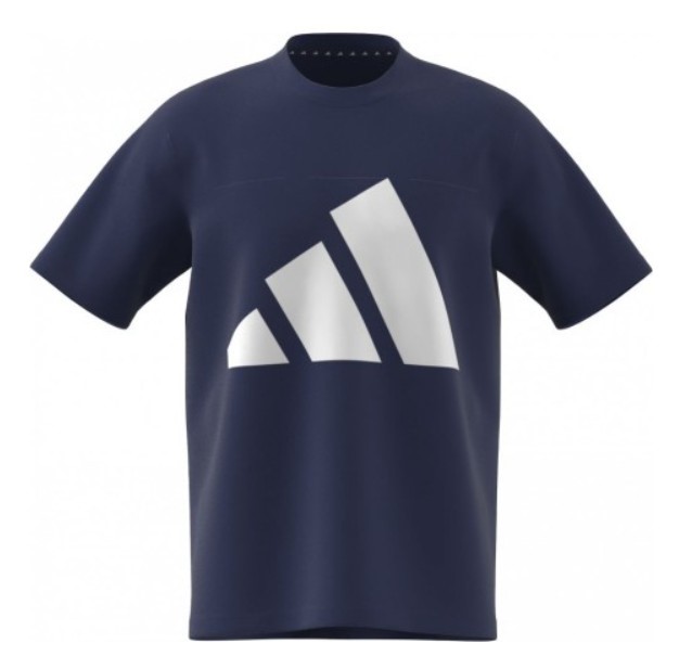 adidas Men's Essentials Big Logo T-Shirt Dark Blue/White Medium