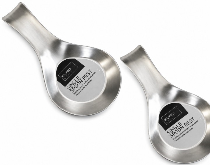 2x Euroline 4462 Single Spoon Rest, Silver