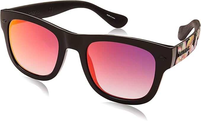 HAVAIANAS Sunglasses Paraty M 7RM UZ BLACK RED NB: dusty bag from storage