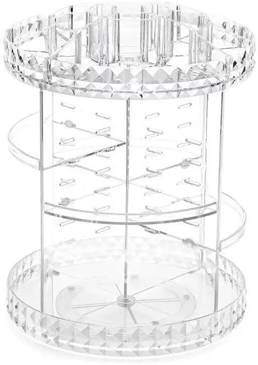 AIMALL 360° Rotating Makeup Organiser Adjustable Display Case Storage Cosme