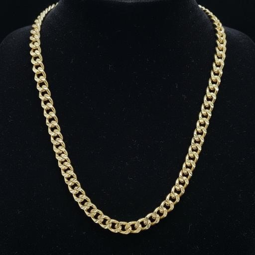 18K/Italy Stamped Yellow Gold Filled Chain 55cm-5mm-Bonus Gift