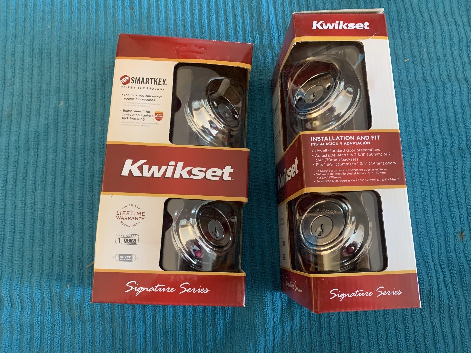 4 x Kwikset Smart Key Double Cylinder Deadbolts (Unused)