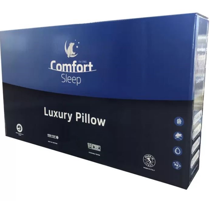 COMFORT SLEEP Luxury Memory Foam Medium Firm Pillow, W 73cm x D 13cm x L 42