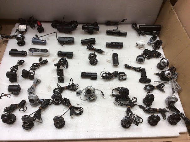 Mixed Brand and Model Webcams/Dash Cam (Lot of 40)