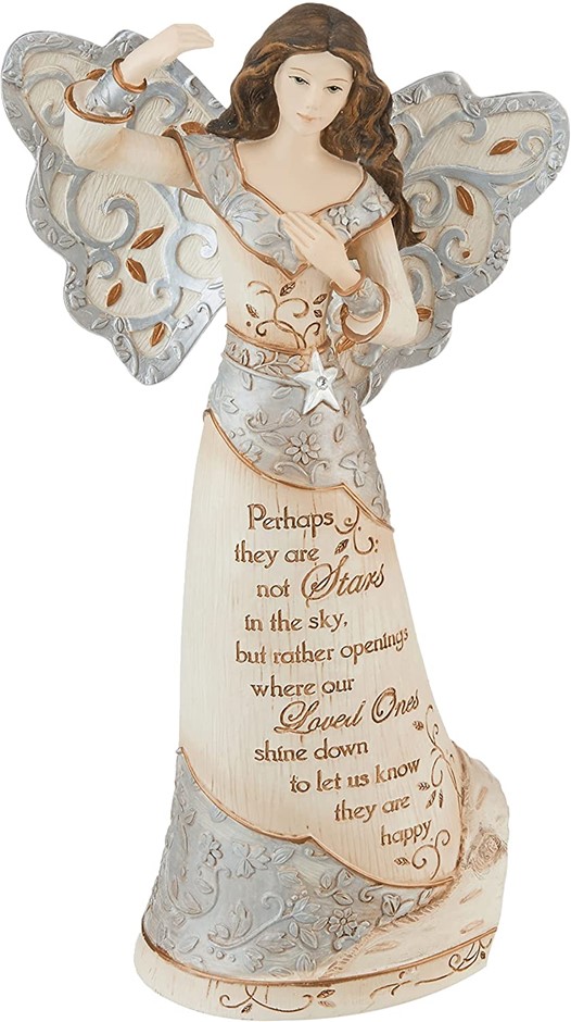 PAVILION GIFT COMPANY Elements 9-Inch Sympathy Angel Holding Star.