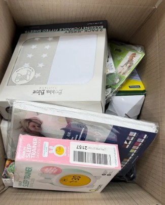 Assorted Box of Baby Items. NB: Items may not be in original packaging and