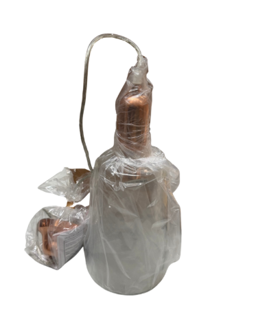 H&G Glass Pendant with Iron Copper Finish