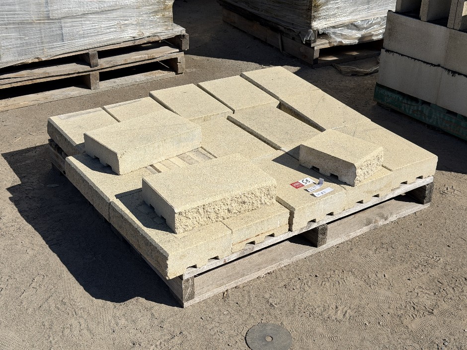Concrete Capper Blocks - Code 20.83 Cream with Smooth Face 240mm x 390mm