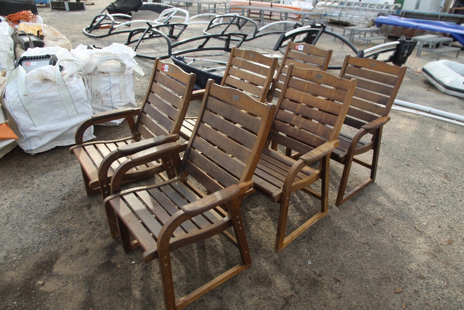 <p>Solid Timber Outdoor Arm Chairs</p>
