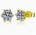 925 Sterling Silver 2.0ctw White Earrings Simulated Diamonds