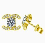 925 Sterling Silver White Earrings Simulated Diamonds
