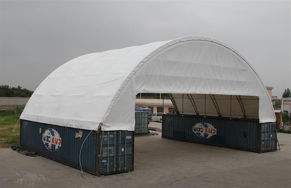 <p>Heavy Duty 60ft x 40ft Container Shelter(Unused)</p>