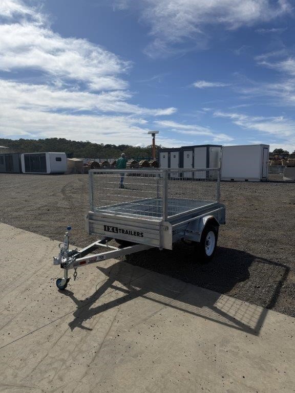 Galvanised Single Axle 6×4 Box Trailer with Cage(Unused)