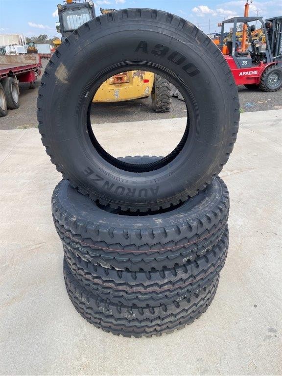 <p>Qty of 4 11R22.5 Truck / Trailer Tyres(Unused)</p>