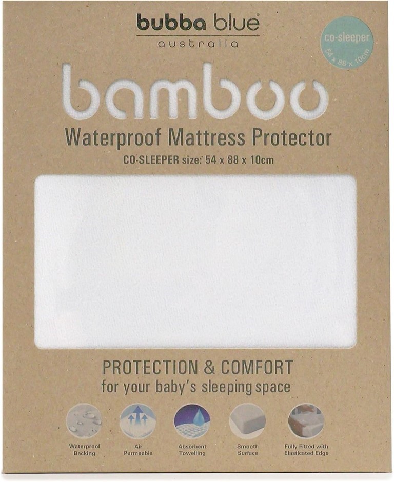 2x BUBBA BLUE Bamboo Mattress Protector Co Sleeper. Bedside Sleeper, 54 x 8