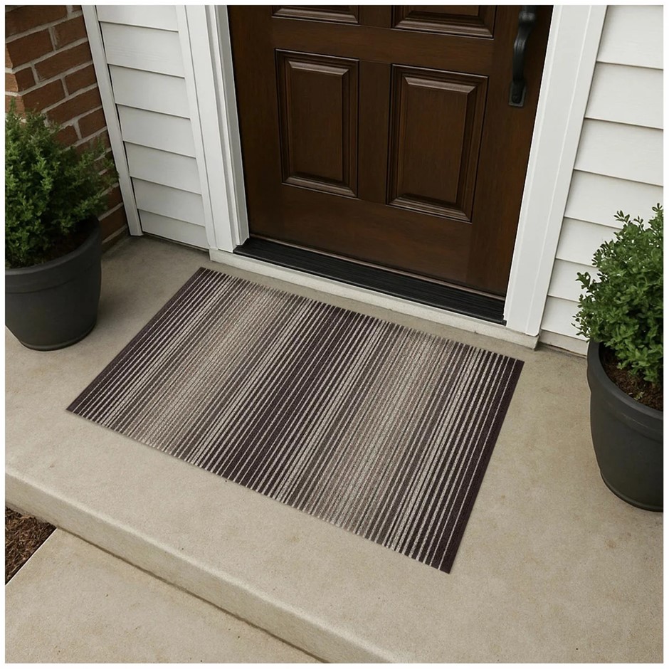 KORHANI STUDIO Loop Scraper Mat, 60 x 90cm, Brown.