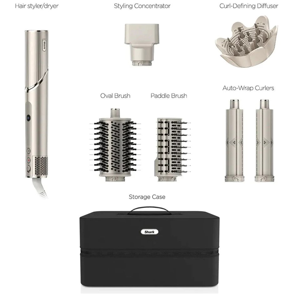 SHARK FlexStyle Air Styling & Drying System, Silver, HD440S.