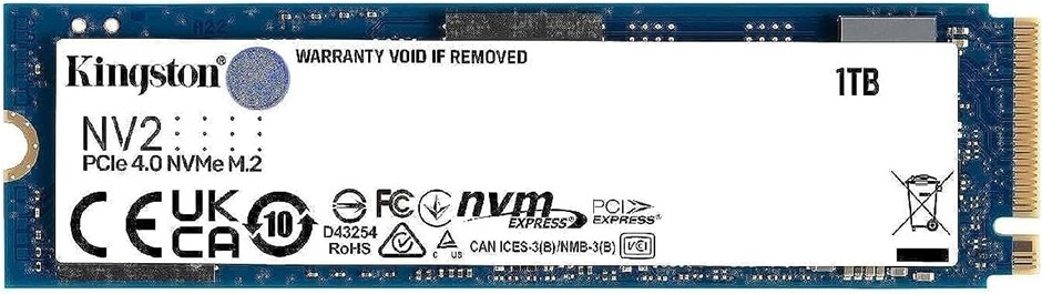 KINGSTON NV2 M.2 PCIe 4.0 NVMe 1TB, Solid State Drive. NB: Storage Not Dete