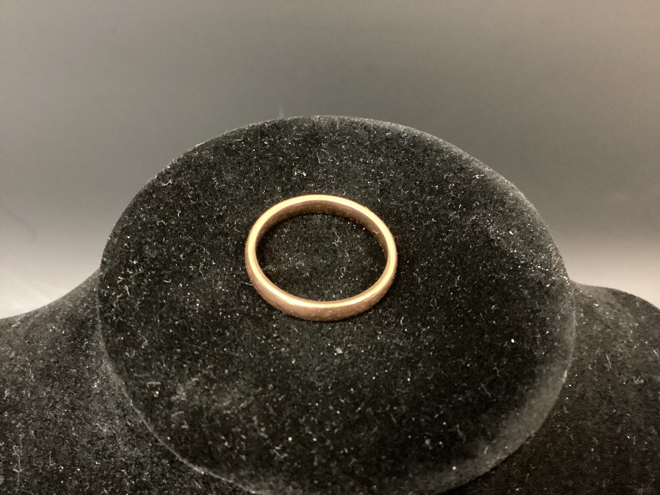 1 X Stamped 18ct Rose Gold Band Ring