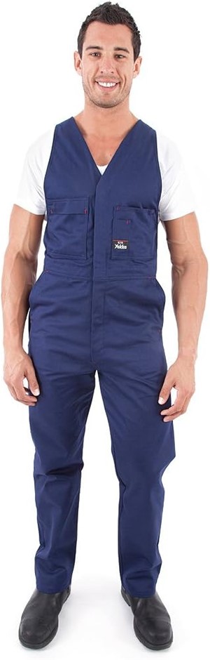 HARD YAKKA Men's Foundations Tradesman Cotton Drill Action Back Overall, Si