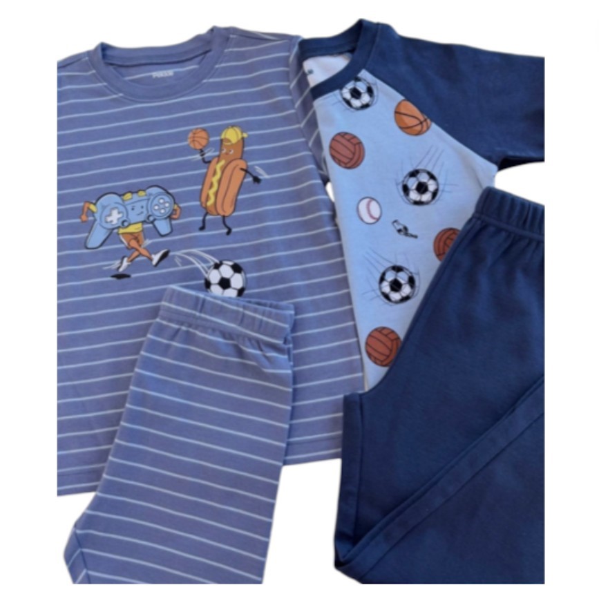 PEKKLE, Kids 4pc Set, Size M (7/8), Cotton, Sports. Buyers Note - Discount