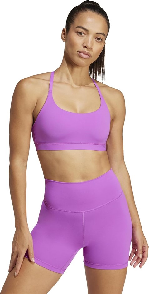 ADIDAS Women's All Me Light-Support Training Bra, Large (C-D Cup), Purple B