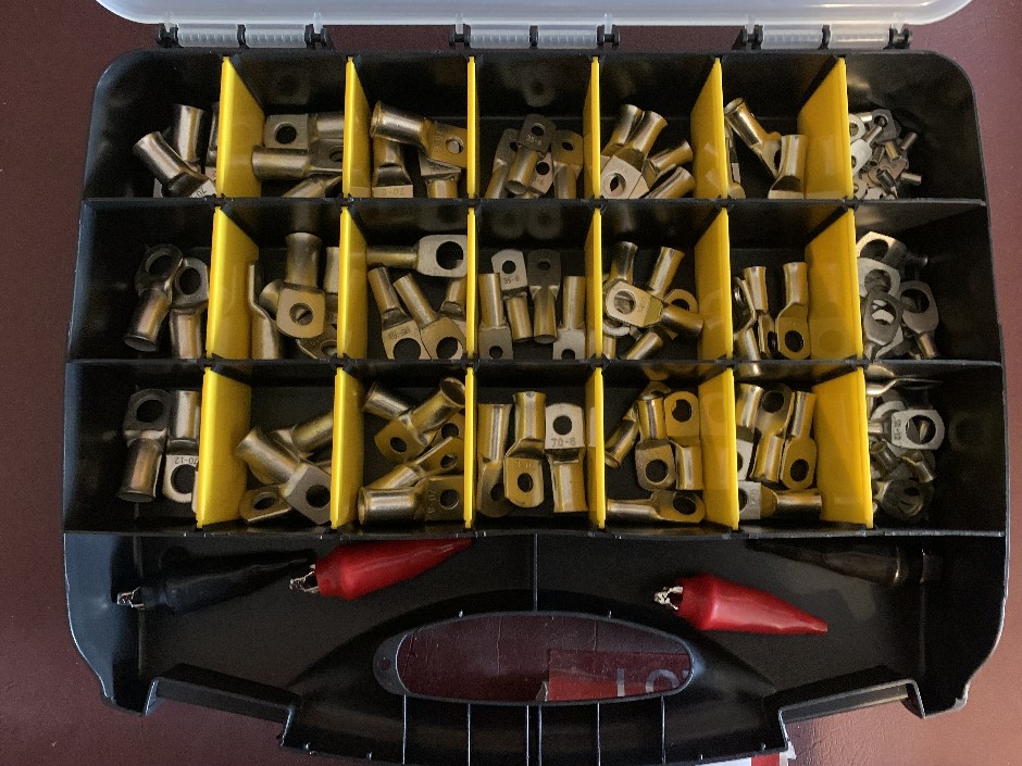 Medium Quality Carry Case with Various Sized Copper Lugs (Unused)