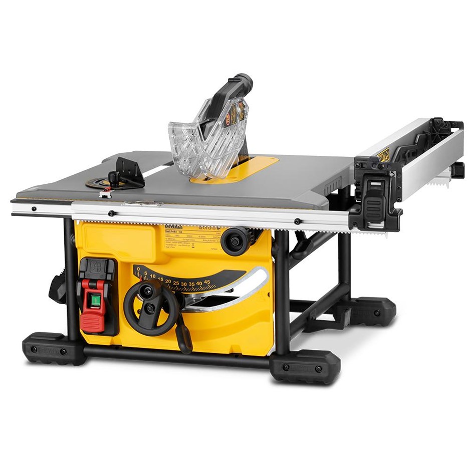 DeWALT 1850W 210mm (8.2") Portable Table Saw. NB: Minor use & Faulty Switch