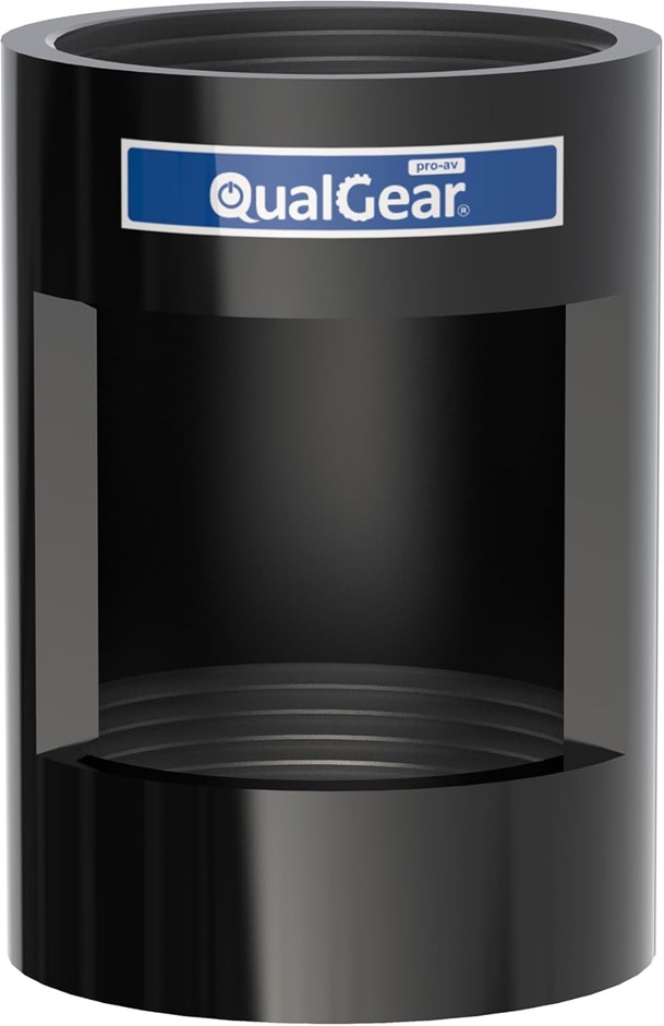 6 x QUALGEAR QG-PRO-PM-PCO-B Pro-AV 1.5" Npt Threaded Pipe Connectors with