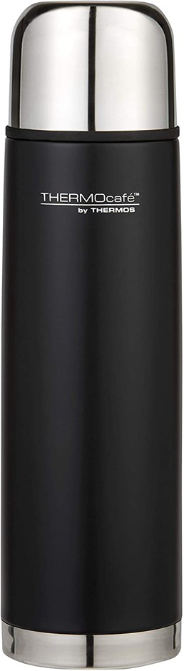 THERMOcafe Stainless Steel Vacuum Insulated Slimline Flask, 1L, Matte Black