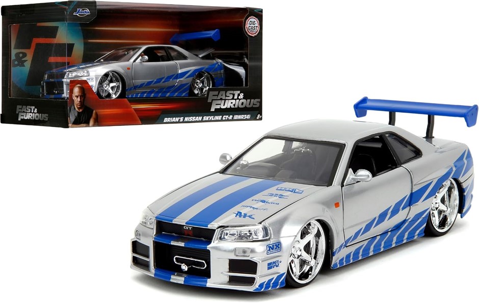 Jada Toys Hollywood Rides 1:24 Scale Fast and Furious 2009 Nissan GT-R Skyl