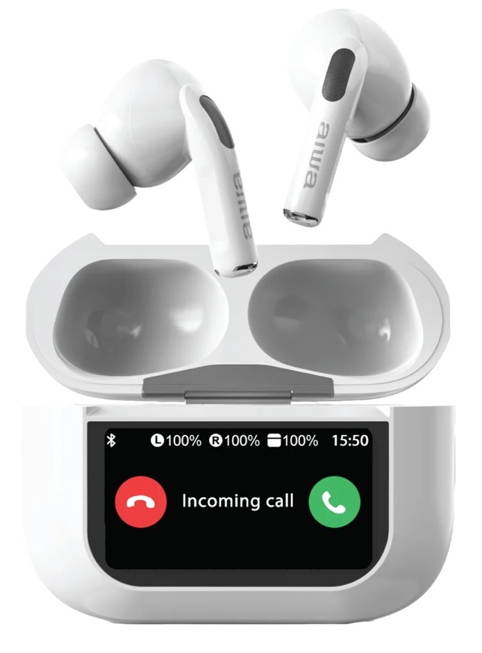 AIWA True Wireless Earbuds with Active Noise Cancelling & Touchscreen Case