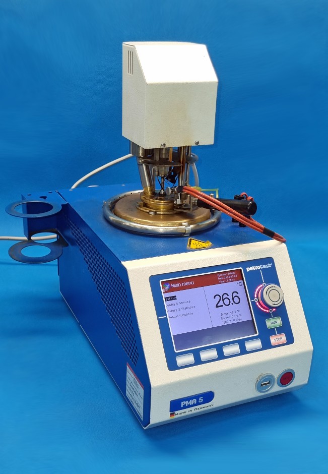 Flash point tester Pensky Marten, electric or gas ignition