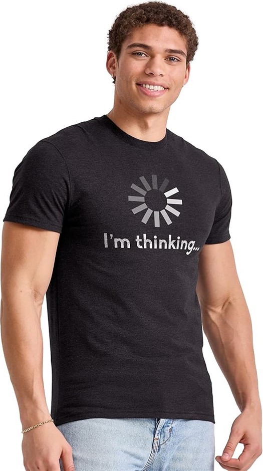 2 x HANES Men's Short Sleeve Graphic T-shirt Collection, M, Black, Y06382 (