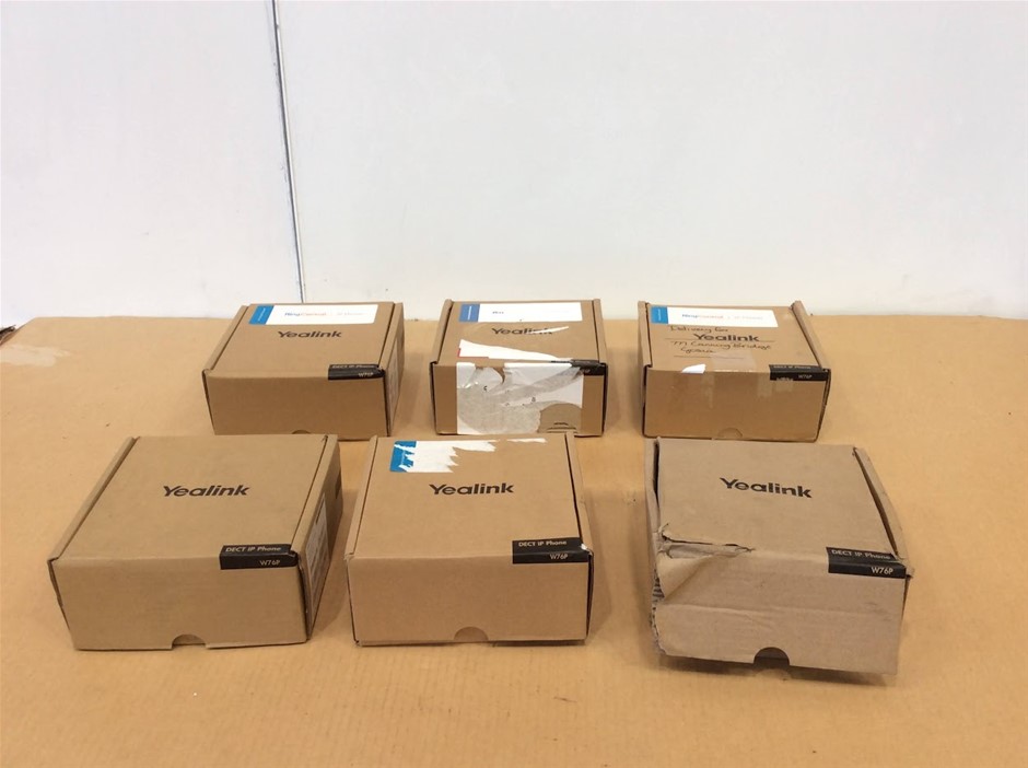 Yealink W76P DECT IP Phone System (Lot of 6)