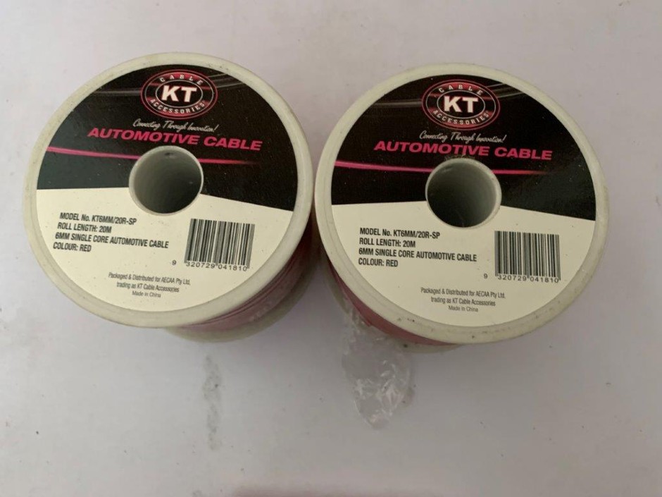2 x Reels of Automotive Cable (Unused)