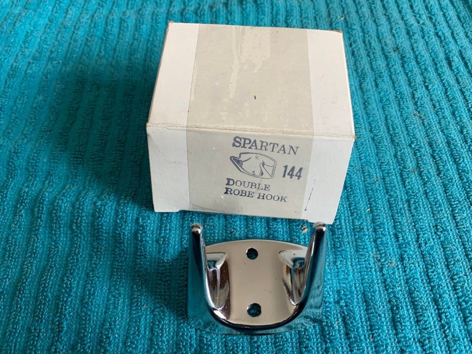 15 x Double Robe Hooks, Chrome (Unused)